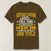 T-shirt Assistant Foreman Titre du travail Funny Assistant (Design devant)