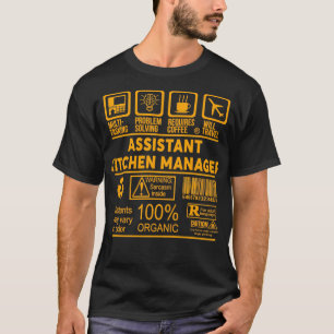 T-SHIRT ASSISTANT GESTIONNAIRE DE CUISINE NICE DESIGN 2017