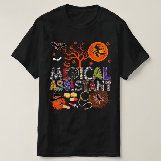 T-shirt Assistant médical Halloween Zombie Costume Scary P (Design devant)