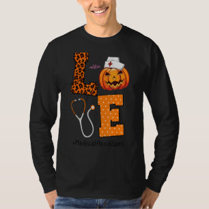 T-shirt Assistant Médicale Amour Halloween Citrouille S