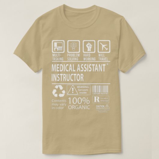T-shirt Assistant Médicale instructeur 2 (Design devant)