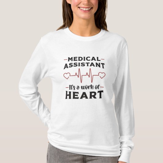 T-shirt Assistant Médicale Médecine cardiaque (Devant)