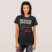 T-shirt Assistant Médicale Mignonne Infirmière Stop Coeur (Devant entier)
