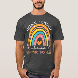 T-shirt Assistant Médicale Rainbow Love Inspire Nur de soi