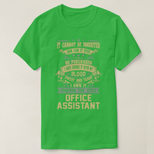 T-shirt Assistant Office Pour Toujours Le Titre Poste Cade (Design devant)