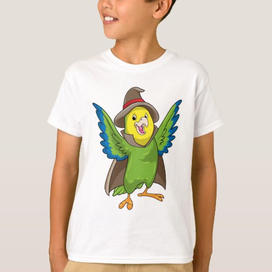 T-shirt Assistant Parrot en tant qu'assistant avec Casquet (Devant)