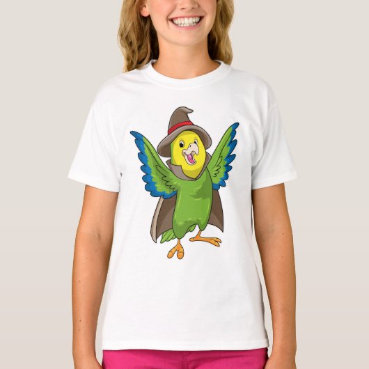 T-shirt Assistant Parrot en tant qu'assistant avec Casquet (Devant)