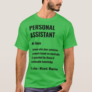 T-shirt Assistant personnel Funny Définition Assise person