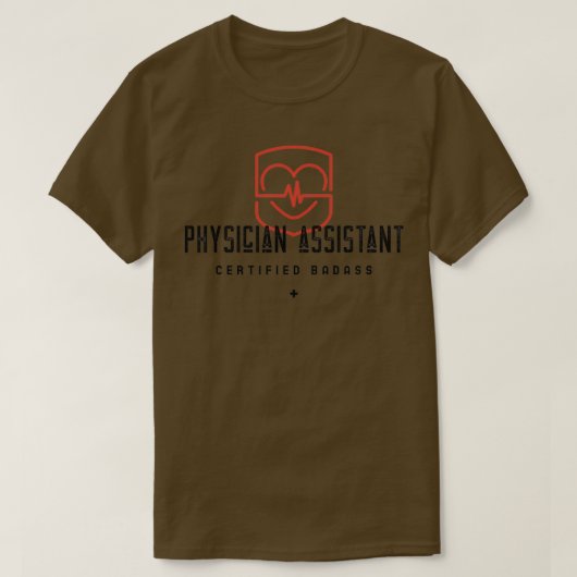 T-shirt Assistant physicien Certified Badas (Design devant)