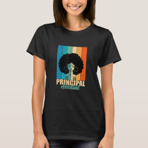 T-shirt Assistant Principal Afro Titre du travail École Tr