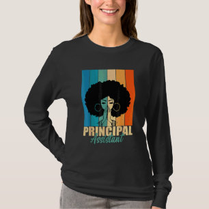T-shirt Assistant Principal Afro Titre du travail École Tr