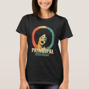 T-shirt Assistant Principal Afro Titre du travail École Tr