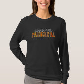 T-shirt Assistant Principal Leopard Groovy Cute Thanksgivi (Devant)