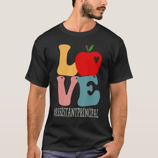 T-shirt Assistant Principal Love Apple Super Cute Retour v (Devant)