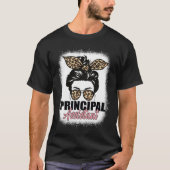 T-shirt Assistant Principal Messy Bun Bleached School Work (Devant)