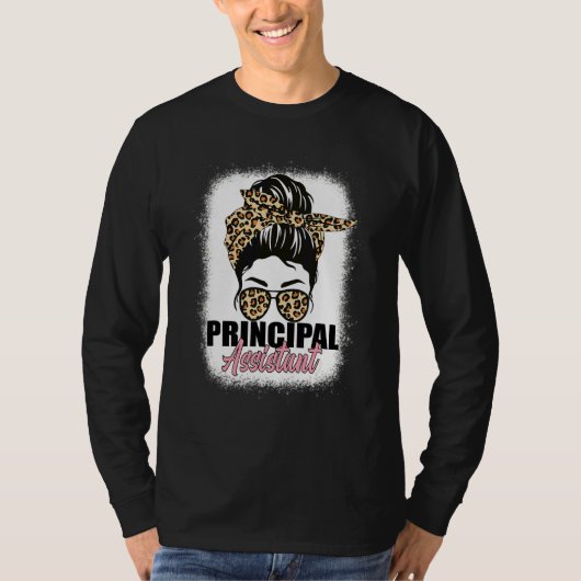 T-shirt Assistant principal Messy Bun Bleached School Work (Devant)