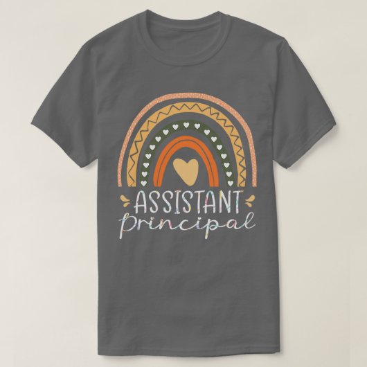 T-shirt Assistant Principal Travailleur Cute Rainbow Des (Design devant)