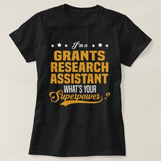 T-shirt Assistant Recherche Subventions (Design devant)