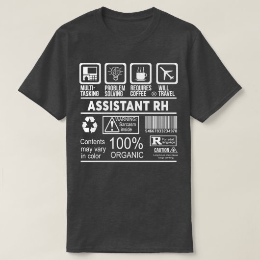 T-SHIRT ASSISTANT RH NICE DESIGN 2017 1 (Design devant)