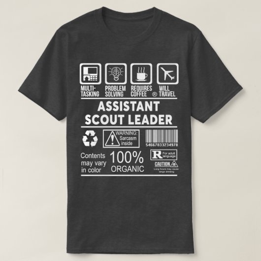 T-SHIRT ASSISTANT SCOUT LEADER NICE DESIGN 2017 (Design devant)
