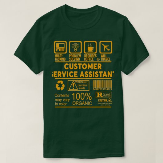 T-SHIRT ASSISTANT SERVICE CLIENT NICE DESIGN 2017 (Design devant)