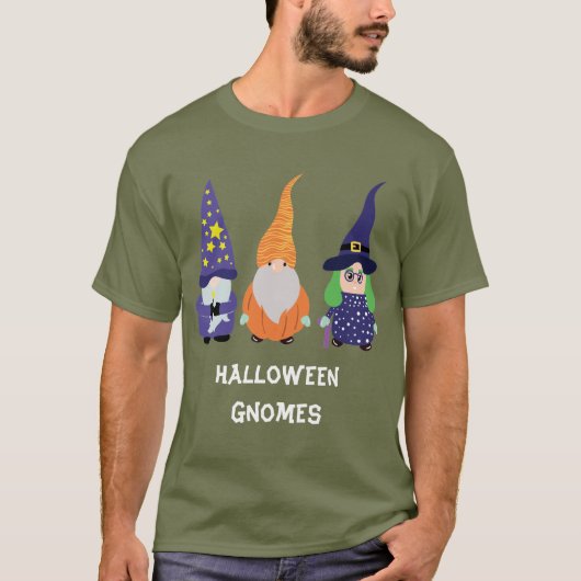 T-shirt Assistant Sorcière Citrouille Halloween Gnomes Uni (Devant)