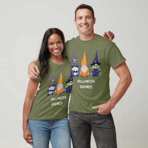 T-shirt Assistant Sorcière Citrouille Halloween Gnomes Uni