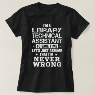 T-shirt Assistant technique de bibliothèque