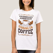 T-shirt Assistant vétérinaire en cours d'exécution Coffee  (Devant)