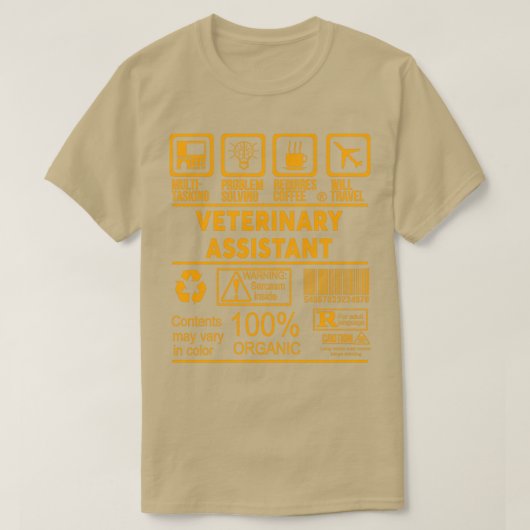 T-SHIRT ASSISTANT VÉTÉRINAIRE NICE DESIGN 2017 2 (Design devant)