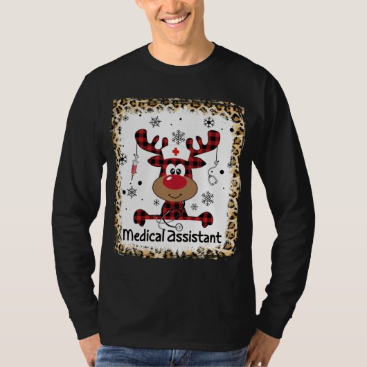 T-shirt Assistante Médicale blanchie Noël (Devant)