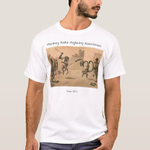 T-shirt Association de Couteau-Combat de singe