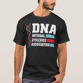 T-shirt Association nationale de dyslexie ADN biologie fil