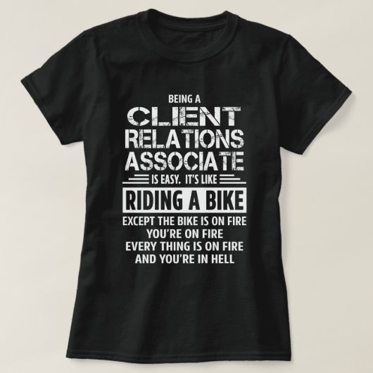 T-shirt Associé aux relations client (Design devant)