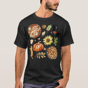 T-shirt Assorti Aliments d'automne Turquie tarte et Citrou