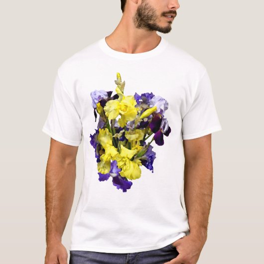 T-shirt Assortiment d'Irises jaune et violet (Devant)