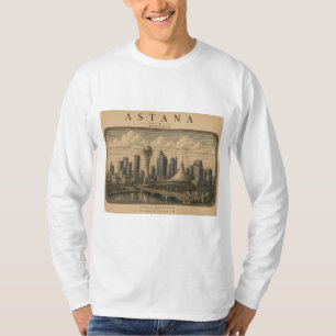 T-shirt Astana Conception de ville de voyage vintage