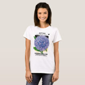 T-shirt Aster Vintage Seed Packet (Devant entier)