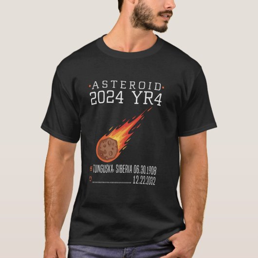 T-shirt Astéroïde 2024 YR4 décembre 2032 (Devant)
