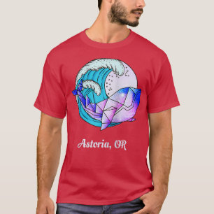 T-shirt Astoria Ou Peinture Japonaise Géométrique Orca Tue
