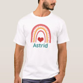 T-shirt Astrid Vintage Boho Arc-en-ciel (Devant)