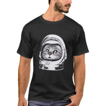 T-shirt Astro Cat Unisex | L'âge de l'espace Tête