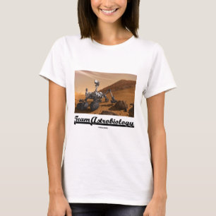 T-shirt Astrobiology d'équipe (paysage de Mars Rover de