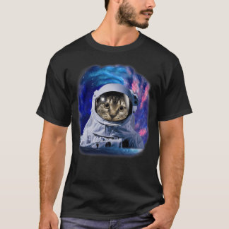 T-shirt Astrocat Cosmique De L'Espace De Chat Dans La Gala
