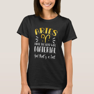 T-shirt Astrologie Aries Zodiac Matériel Femme Femmes Fill