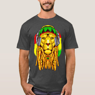 T-shirt Astrologie de l'horoscope rastafarienne Lion Leo Z