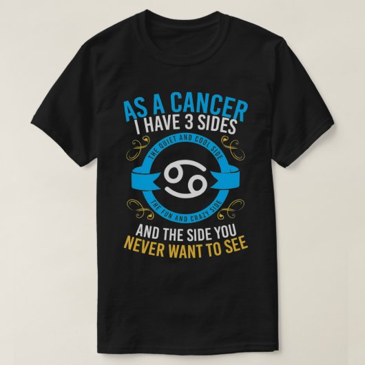 T-shirt Astrologie drôle Symbole Zodiaque Cancer (Design devant)
