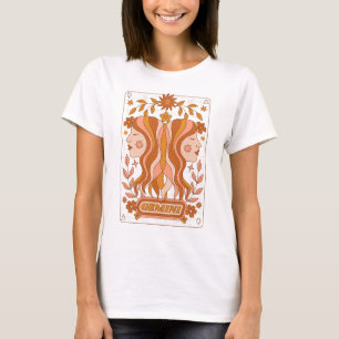 T-shirt Astrologie Horoscope super Retro Gemini Brown