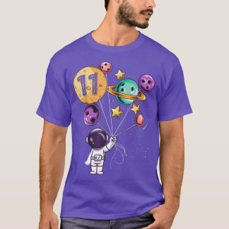 T-shirt Astronaut 11e anniversaire Garçons Filles Amateur 