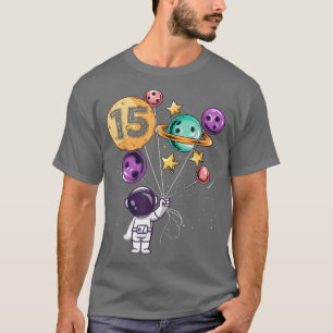 T-shirt Astronaut 15e anniversaire Garçons Filles Amateur 